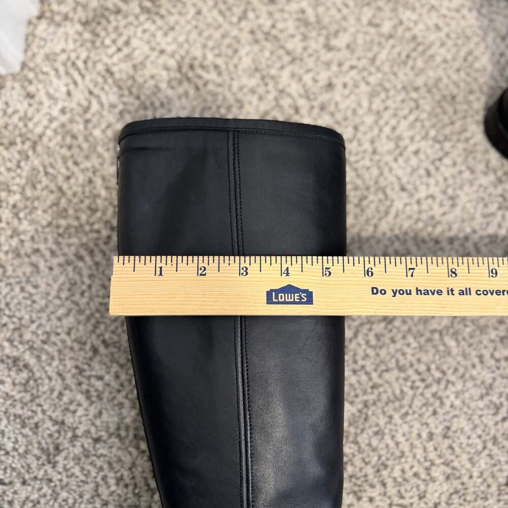 Frye Phillip Harness Tall Black Leather Riding Boots 6.5 extended calf - Picture 9 of 14